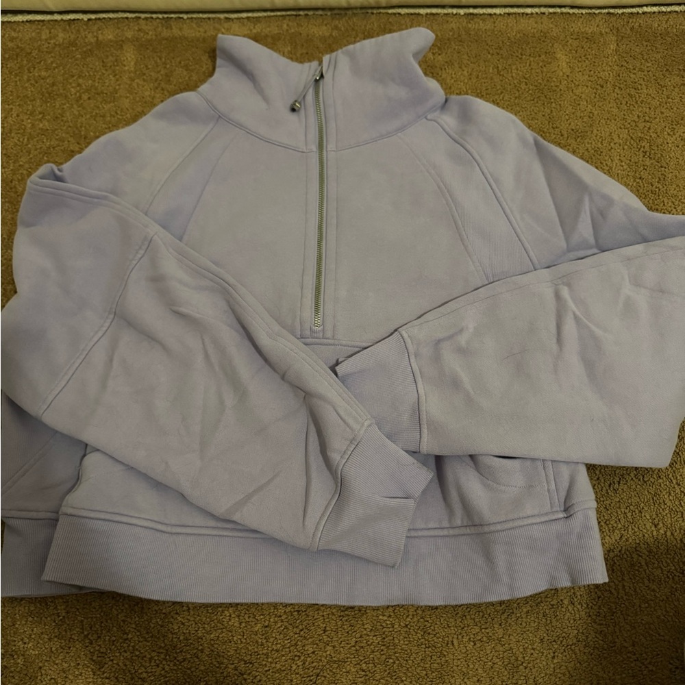 Lululemon Oversized Cropped 1/2 zip in Lilac